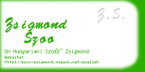 zsigmond szoo business card