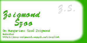 zsigmond szoo business card